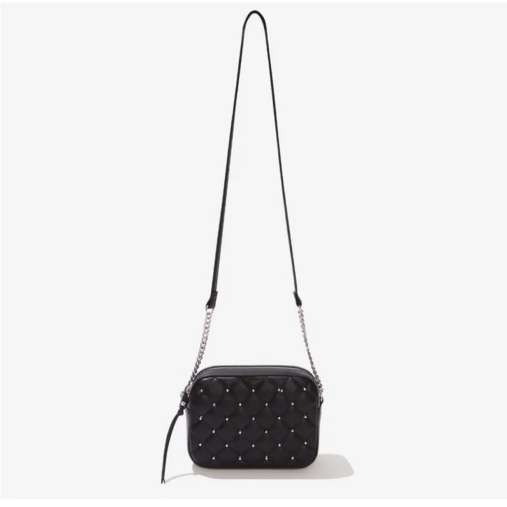 Rebecca Minkoff Top Zip Studded Vegan Black Crossbody New in Package HP - Picture 9 of 13